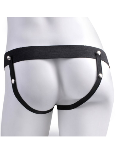 FETISH FANTASY SERIES - ARNÉS AJUSTABLE PENE REALÍSTICO CON TESTÍCULOS RECARGABLE Y VIBRADOR 17.8 CM