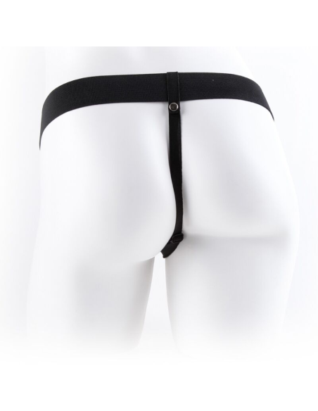 FETISH FANTASY SERIES - ARNÉS AJUSTABLE CONTROL REMOTO PENE REALÍSTICO CON TESTÍCULOS 23 CM