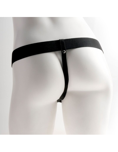 FETISH FANTASY SERIES - ARNÉS AJUSTABLE PENE REALÍSTICO CON TESTÍCULOS RECARGABLE Y VIBRADOR 15 CM