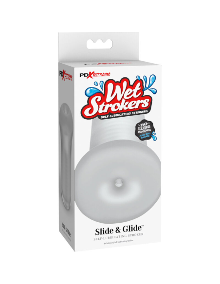 FETISH FANTASY EXTREME - MASTURBADOR MASCULINO SILICONA SLIDE and GLIDE TRANSPARENTE