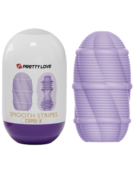 PRETTY LOVE - HUEVO MASTURBADOR SMOOTH STRIPES CUPID