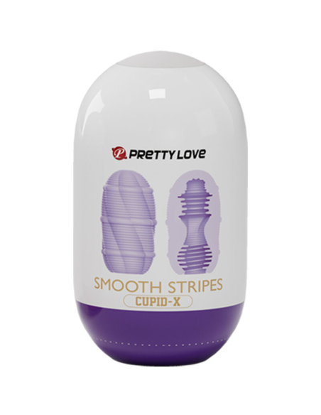 PRETTY LOVE - HUEVO MASTURBADOR SMOOTH STRIPES CUPID