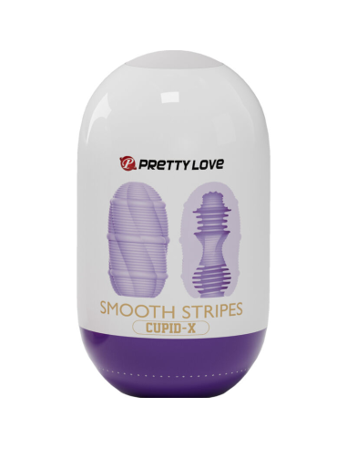 PRETTY LOVE - HUEVO MASTURBADOR SMOOTH STRIPES CUPID