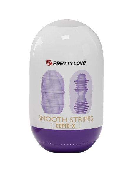 PRETTY LOVE - HUEVO MASTURBADOR SMOOTH STRIPES CUPID