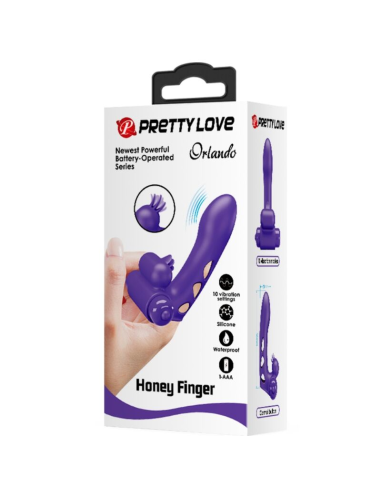 PRETTY LOVE - ORLANDO FUNDA DE DEDO VIBRADOR MORADO