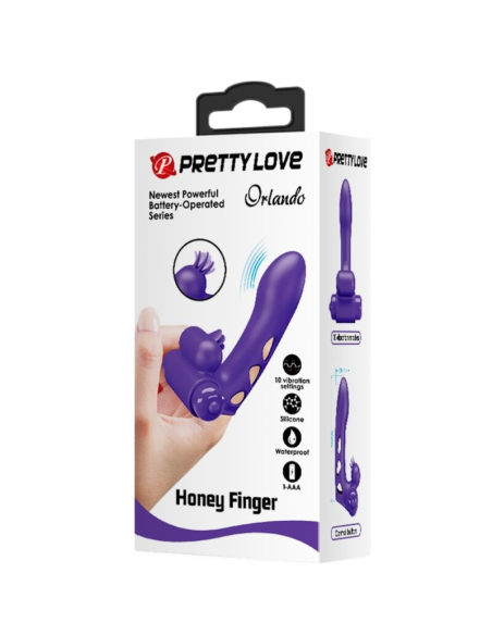 PRETTY LOVE - ORLANDO FUNDA DE DEDO VIBRADOR MORADO