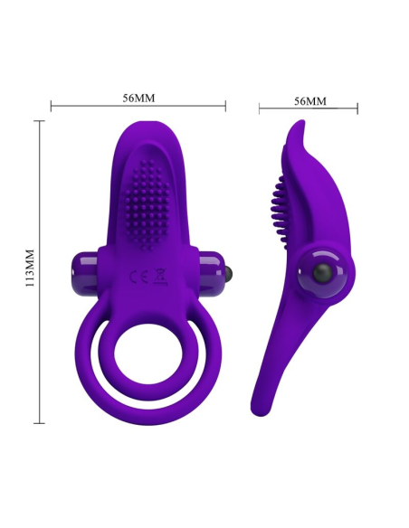 PRETTY LOVE - ANILLO VIBRADOR PARA PENE MORADO