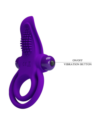 PRETTY LOVE - ANILLO VIBRADOR PARA PENE MORADO