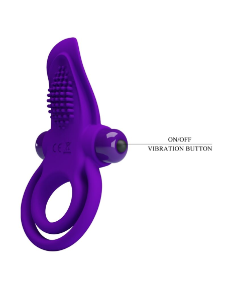 PRETTY LOVE - ANILLO VIBRADOR PARA PENE MORADO