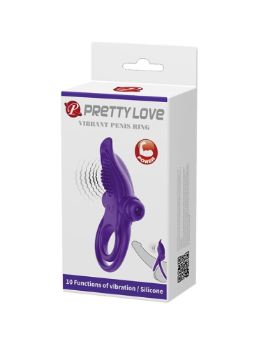 PRETTY LOVE - ANILLO VIBRADOR PARA PENE MORADO