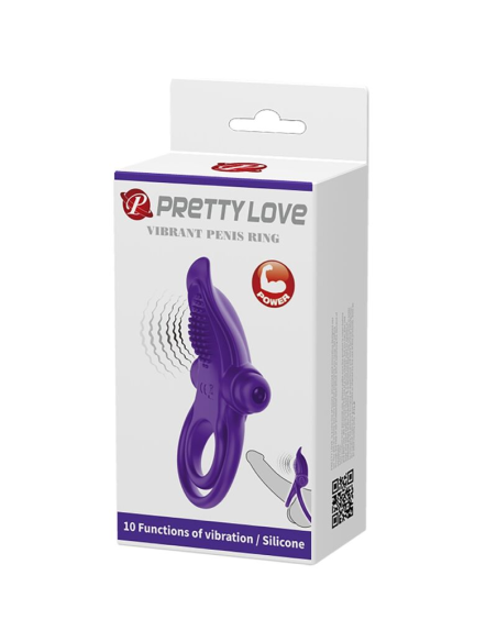 PRETTY LOVE - ANILLO VIBRADOR PARA PENE MORADO
