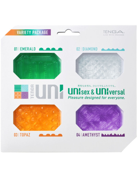 TENGA - UNI VARIETY MASTURBADOR DEDAL PACK 4 UDS