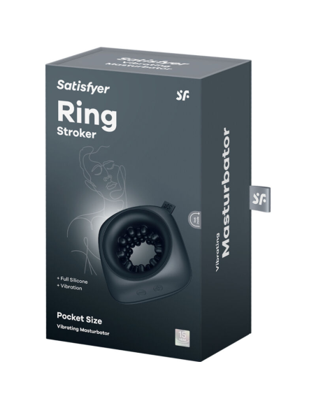 SATISFYER - RING STROKER MASTURBADOR and VIBRADOR