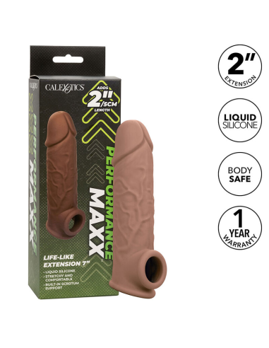 CALEXOTICS - PERFORMANCE MAXX EXTENSIÓN REALISTA 7 PIEL MORENO