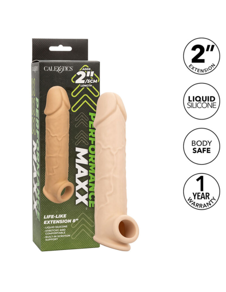 CALEXOTICS - PERFORMANCE MAXX EXTENSIÓN REALISTA 8 PIEL CLARO