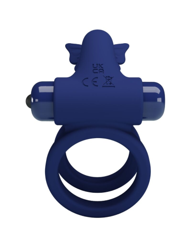 PRETTY LOVE - JAMELE DOBLE ANILLO CON VIBRACIÓN and ESTIMULADOR MARIPOSA AZUL