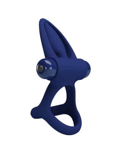 PRETTY LOVE - MAT DOBLE ANILLO CON VIBRACIÓN and ESTIMULADOR AZUL