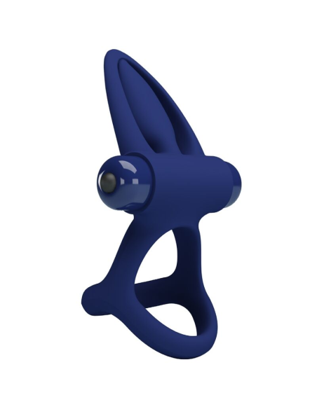 PRETTY LOVE - MAT DOBLE ANILLO CON VIBRACIÓN and ESTIMULADOR AZUL