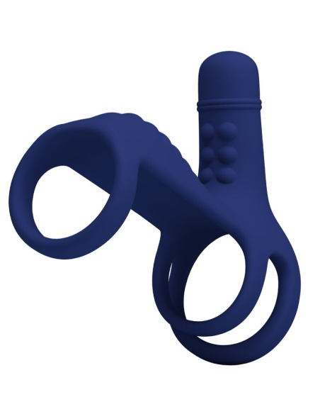 PRETTY LOVE - ELISH ANILLO VIBRADOR CON EXTENSIÓN AZUL