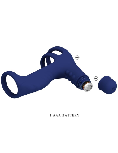 PRETTY LOVE - ELISH ANILLO VIBRADOR CON EXTENSIÓN AZUL