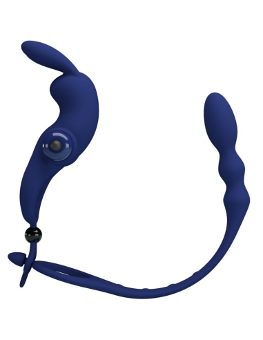 PRETTY LOVE - AYAD ANILLO VIBRADOR RABBIT CON PLUG AZUL
