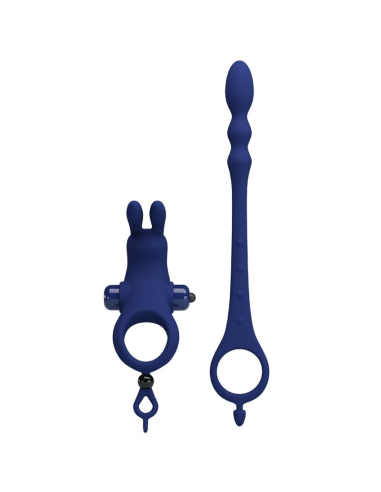 PRETTY LOVE - AYAD ANILLO VIBRADOR RABBIT CON PLUG AZUL