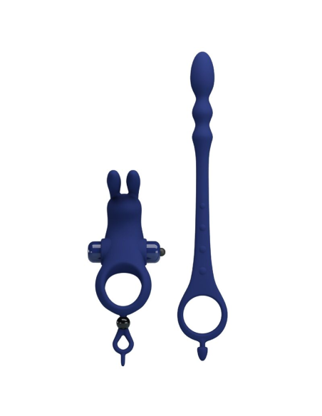 PRETTY LOVE - AYAD ANILLO VIBRADOR RABBIT CON PLUG AZUL