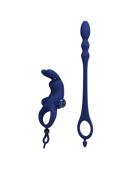 PRETTY LOVE - AYAD ANILLO VIBRADOR RABBIT CON PLUG AZUL
