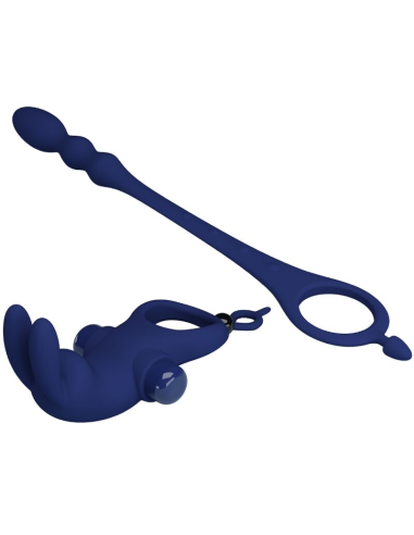 PRETTY LOVE - AYAD ANILLO VIBRADOR RABBIT CON PLUG AZUL