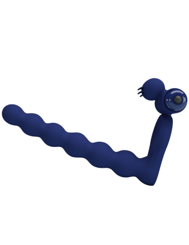PRETTY LOVE - AJMAL ANILLO VIBRADOR CON PLUG AZUL