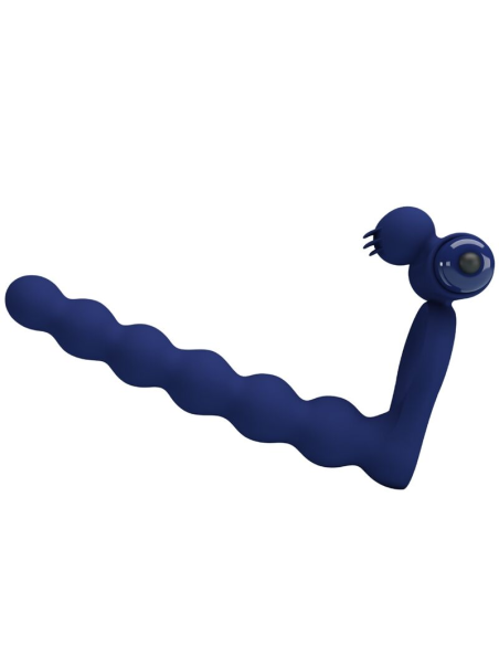 PRETTY LOVE - AJMAL ANILLO VIBRADOR CON PLUG AZUL