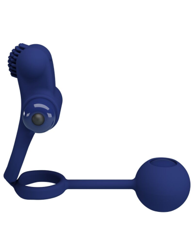 PRETTY LOVE - REMINGTON DOBLE ANILLO VIBRADOR CON PLUG AZUL