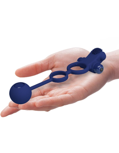 PRETTY LOVE - REMINGTON DOBLE ANILLO VIBRADOR CON PLUG AZUL