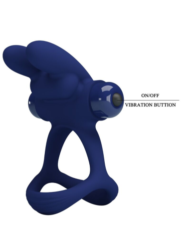 PRETTY LOVE - FRANCISCO DOBLE ANILLO VIBRADOR RABBIT AZUL