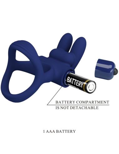 PRETTY LOVE - FRANCISCO DOBLE ANILLO VIBRADOR RABBIT AZUL