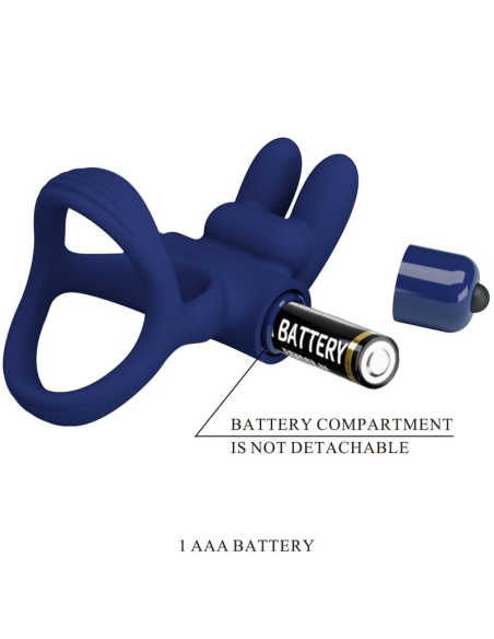 PRETTY LOVE - FRANCISCO DOBLE ANILLO VIBRADOR RABBIT AZUL