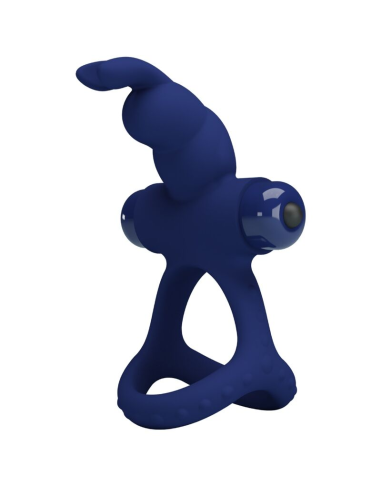 PRETTY LOVE - LUCHITO DOBLE ANILLO VIBRADOR RABBIT AZUL