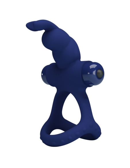 PRETTY LOVE - LUCHITO DOBLE ANILLO VIBRADOR RABBIT AZUL