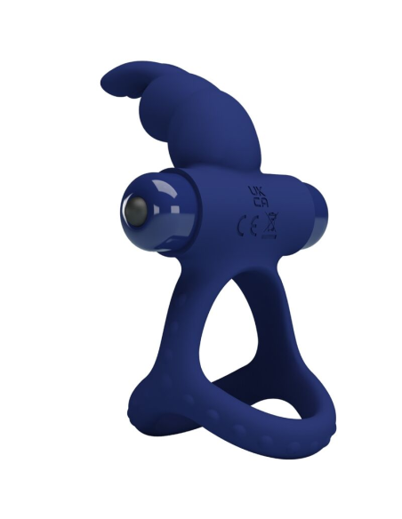 PRETTY LOVE - LUCHITO DOBLE ANILLO VIBRADOR RABBIT AZUL