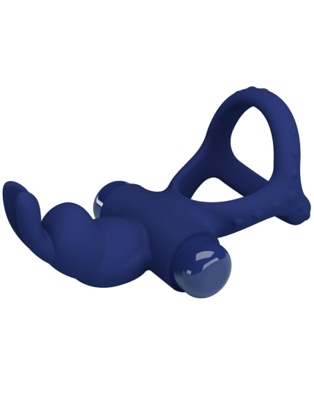 PRETTY LOVE - LUCHITO DOBLE ANILLO VIBRADOR RABBIT AZUL