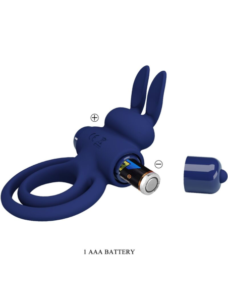 PRETTY LOVE - DAREY DOBLE ANILLO VIBRADOR RABBIT AZUL