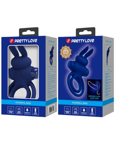 PRETTY LOVE - DAREY DOBLE ANILLO VIBRADOR RABBIT AZUL