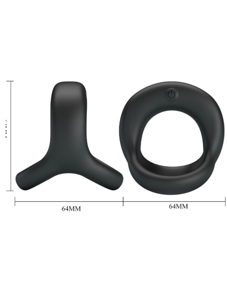 PRETTY LOVE - ELLIOTT ANILLO VIBRADOR NEGRO