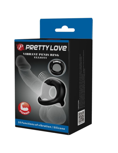 PRETTY LOVE - ELLIOTT ANILLO VIBRADOR NEGRO