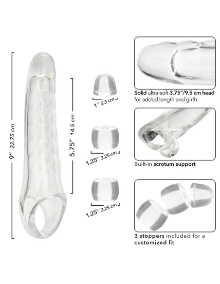 CALEXOTICS - MAXX EXTENSOR DE PENE AJUSTABLE TRANSPARENTE