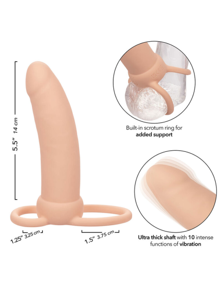 CALEXOTICS - MAXX DOBLE PENETRADOR GRUESO 10 VIBRACIONES NATURAL