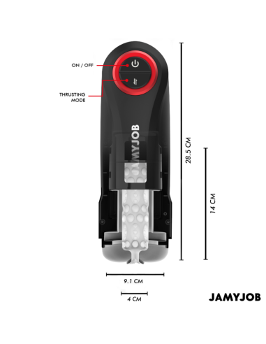 JAMYJOB - GRAVITY MASTURBADOR VAGINA AUTOMÁTICO 5 MODOS DE EMPUJE Y EFECTO SONIDO