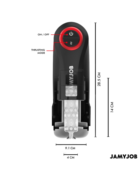 JAMYJOB - GRAVITY MASTURBADOR VAGINA AUTOMÁTICO 5 MODOS DE EMPUJE Y EFECTO SONIDO