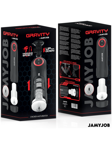 JAMYJOB - GRAVITY MASTURBADOR VAGINA AUTOMÁTICO 5 MODOS DE EMPUJE Y EFECTO SONIDO