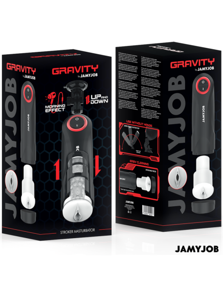 JAMYJOB - GRAVITY MASTURBADOR VAGINA AUTOMÁTICO 5 MODOS DE EMPUJE Y EFECTO SONIDO